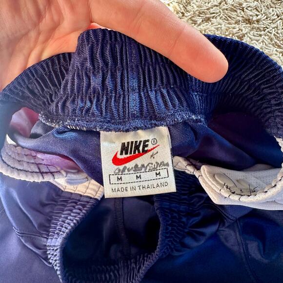 Vintage 90s Nike Navy Track Pants Snap Button Mens Size M - Picture 8 of 16